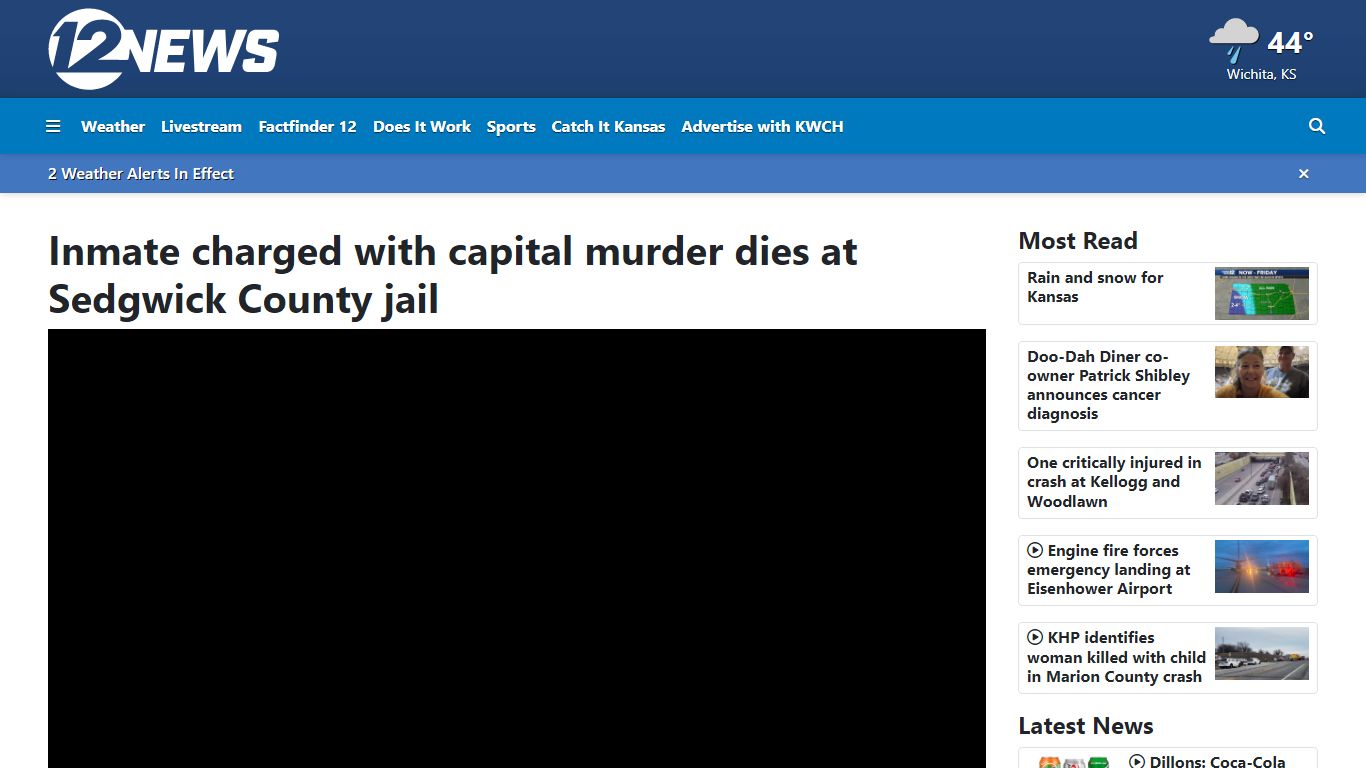 Inmate charged with capital murder dies at Sedgwick County jail - KWCH